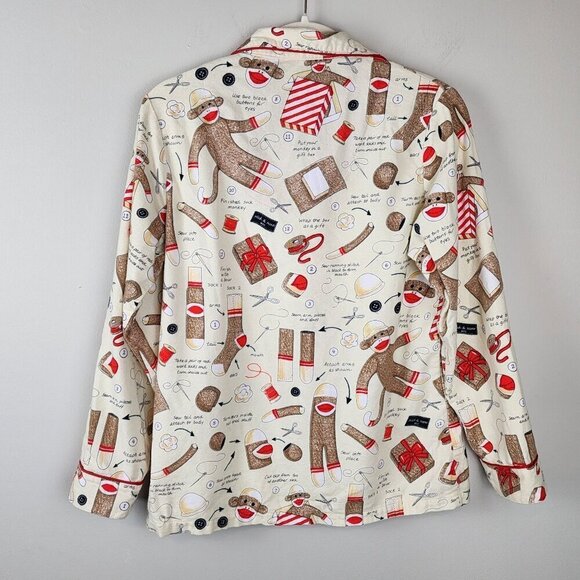 Nick and Nora size S How to make sock monkey instructions pajama top - Picture 8 of 12